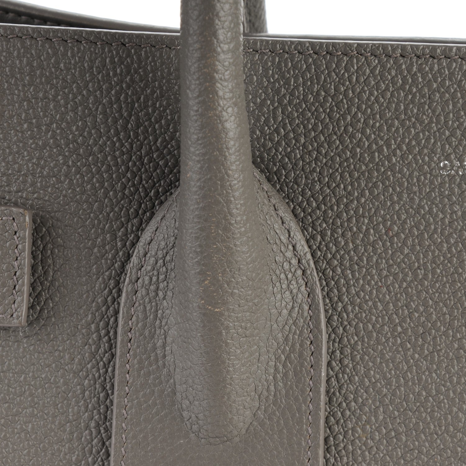 Saint Laurent Grained Calfskin Small Sac De Jour Fog 10 of 13