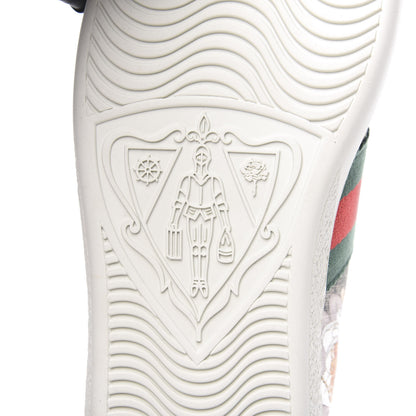 Gucci GG Supreme Monogram Flora Web Womens Ace Sneakers 35 Beige Multicolor Rosso 8 of 9