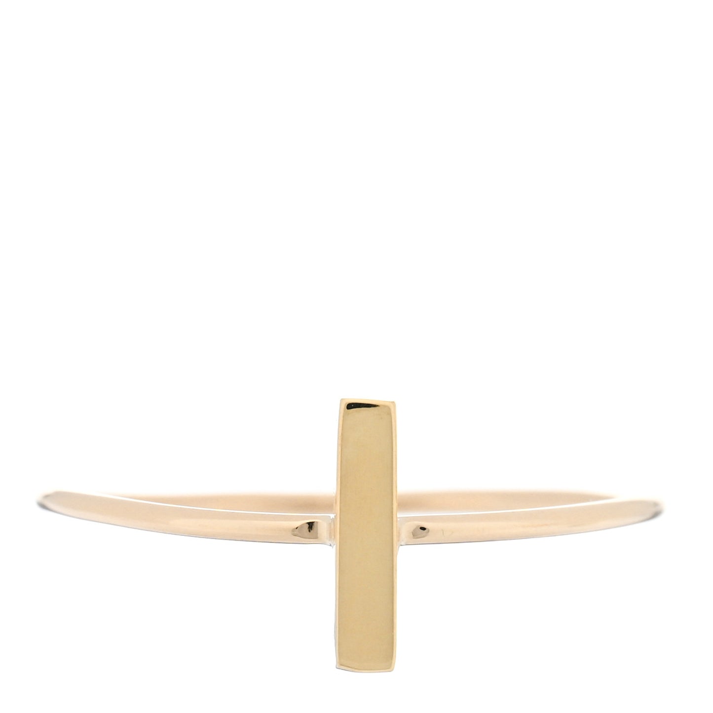 18K Yellow Gold Bar Ring 54 6.75