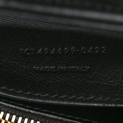 Saint Laurent Calfskin Y Quilted Monogram Small Loulou Chain Satchel Black 7 of 10