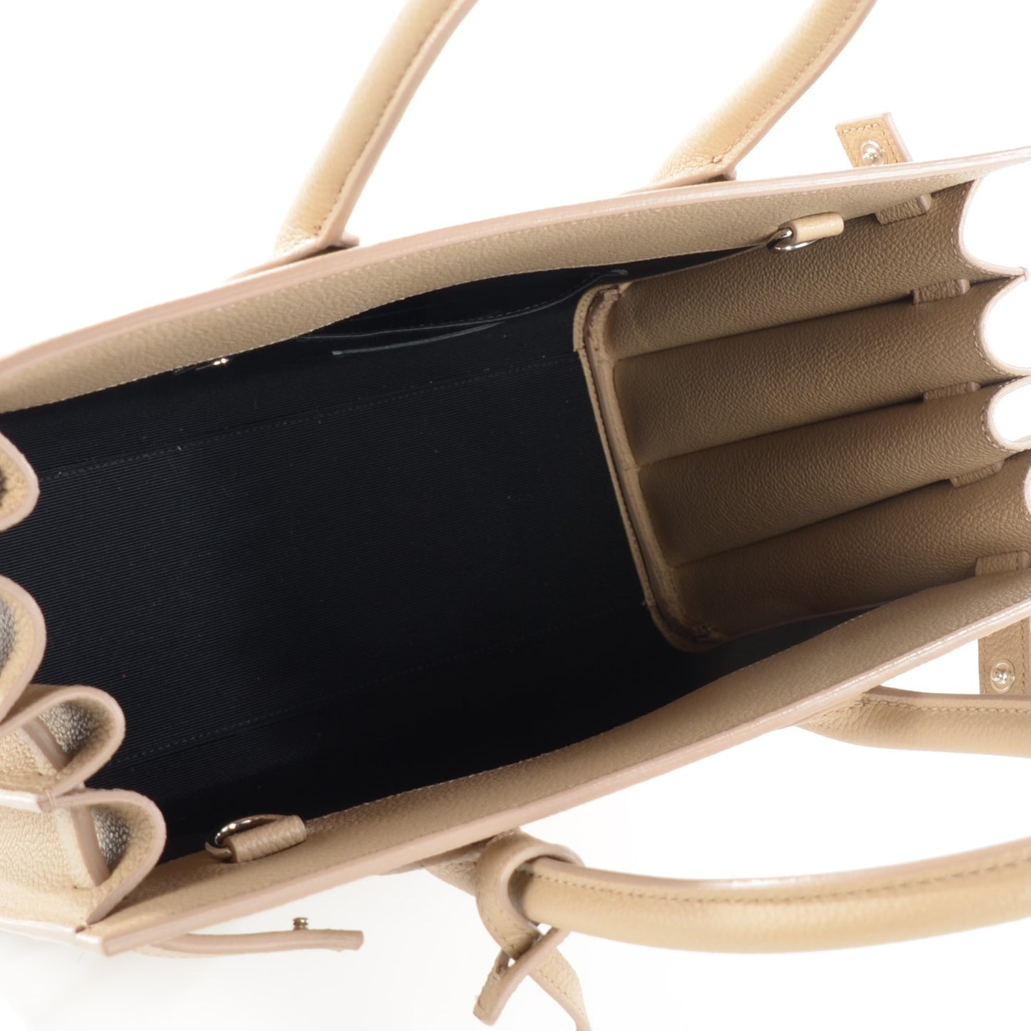 Grained Calfskin Baby Sac De Jour Nude Powder
