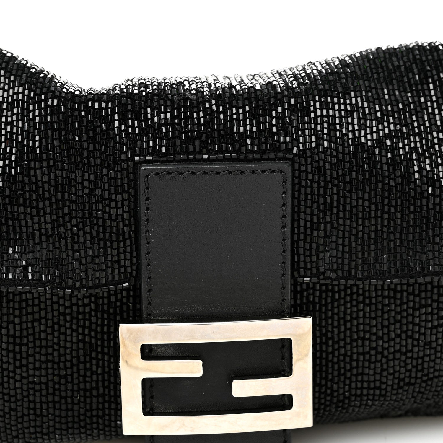 Fendi Sequin Beaded Baguette Black 8 of 12