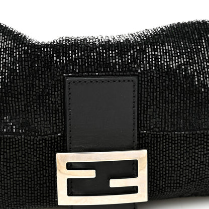 Fendi Sequin Beaded Baguette Black 8 of 12