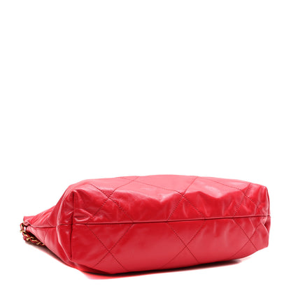 Chanel Shiny Calfskin Quilted Small Chanel 22 Red 5 of 10