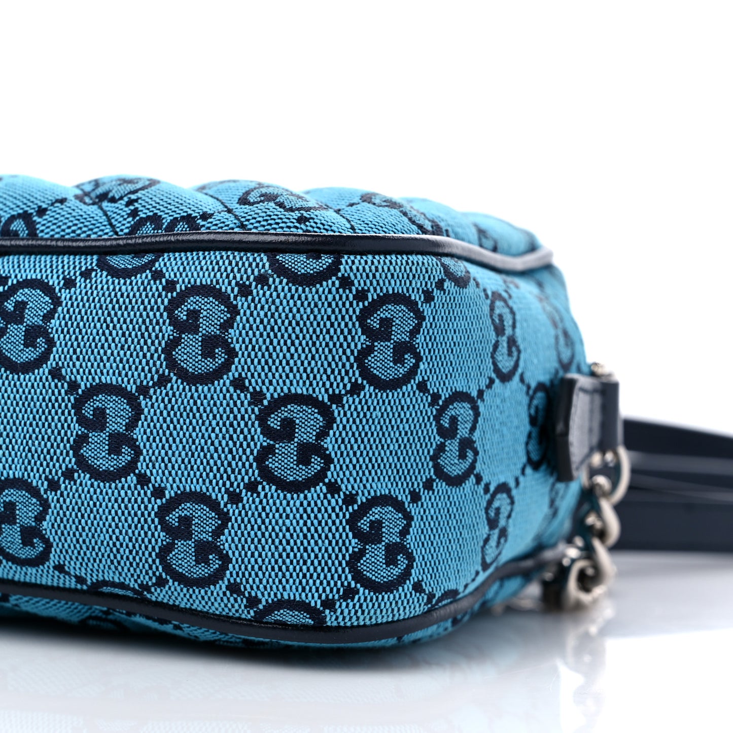 Monogram Multicolor Matelasse Diagonal Small GG Marmont Chain Shoulder Bag Light Blue