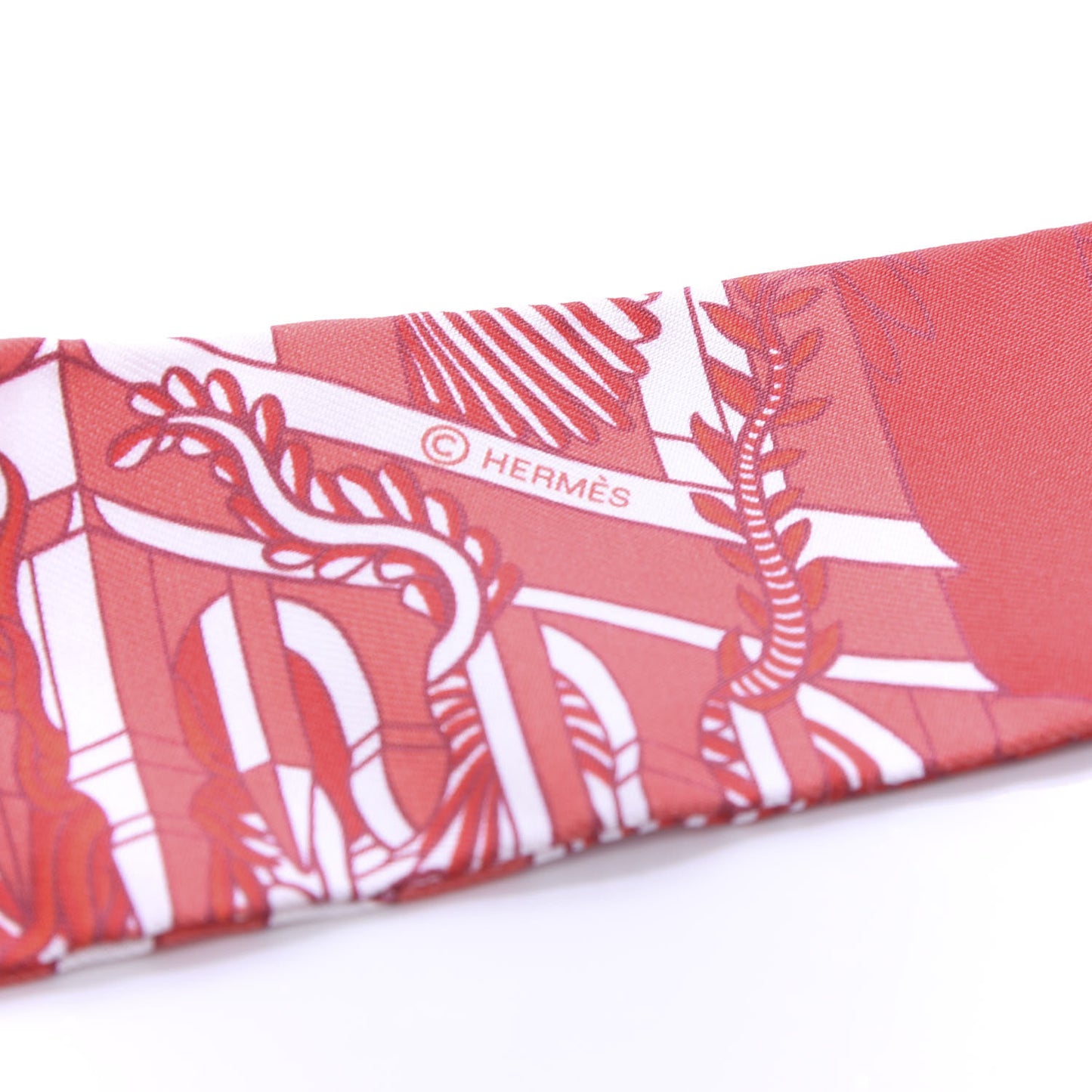 Silk Animapolis Twilly Rouge White