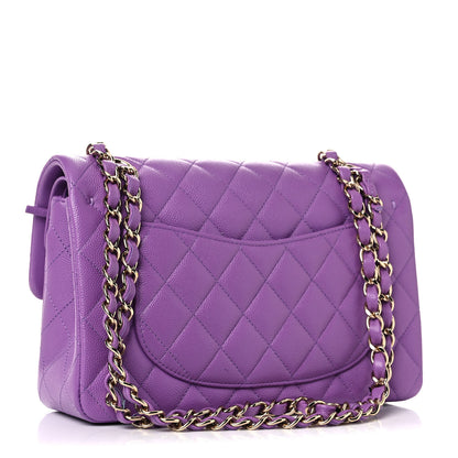 Chanel Caviar Quilted Small Double Flap Purple 3 of 11