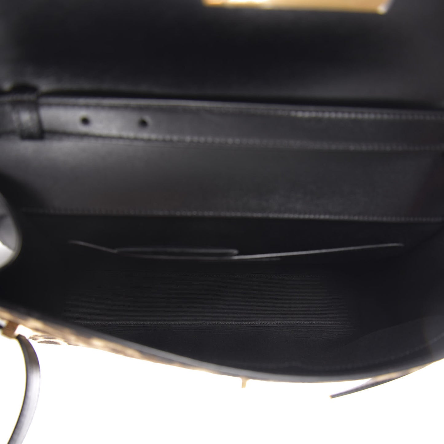 Calf hair Calfskin Manhattan Baguette Black