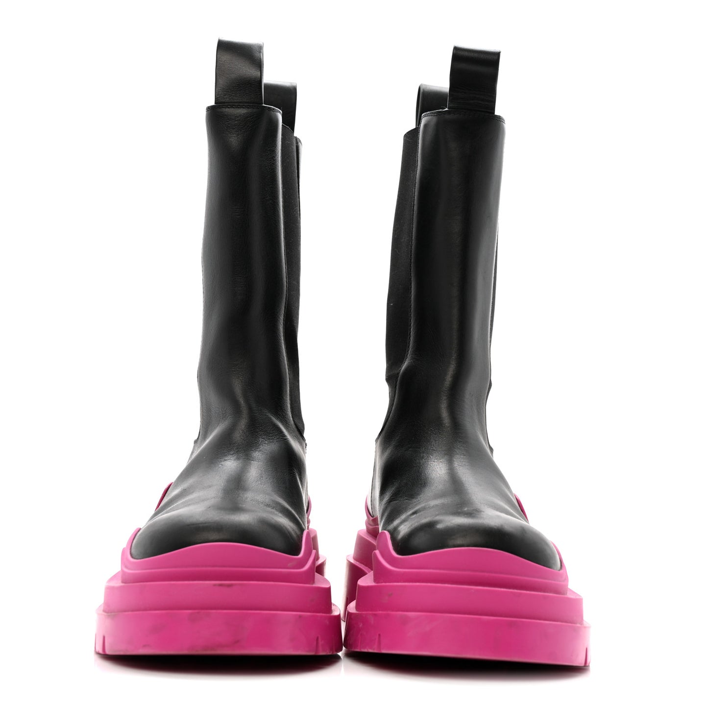Calfskin The Tire Chelsea Boots 39 Black Hollyhock