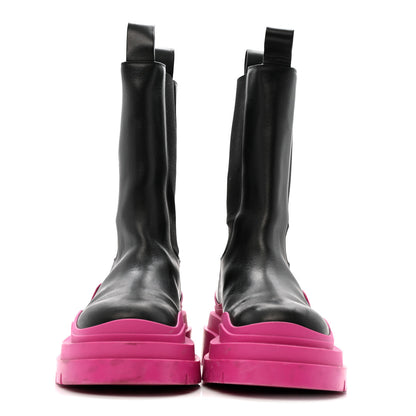 Bottega Veneta Calfskin The Tire Chelsea Boots 39 Black Hollyhock 3 of 12