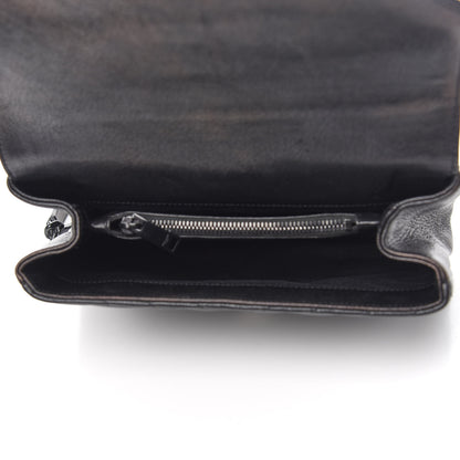Saint Laurent Sheepskin Matelasse Chevron Monogram Monochrome Medium College Bag Black 4 of 11