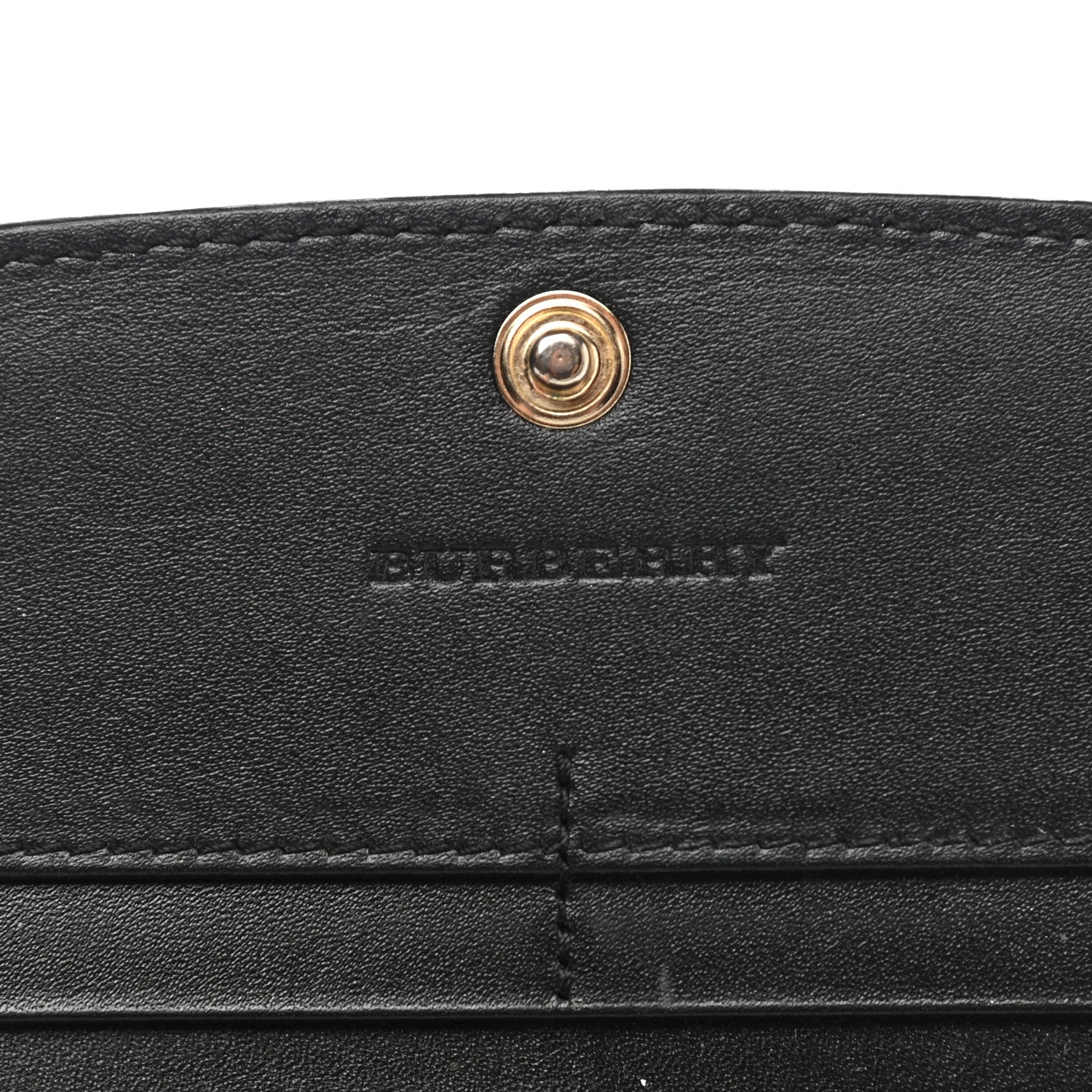 Burberry Calfskin Horseferry Check Porter Continental Wallet Black 6 of 9