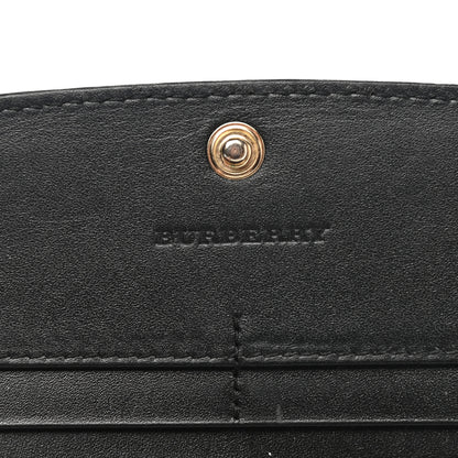 Burberry Calfskin Horseferry Check Porter Continental Wallet Black 6 of 9
