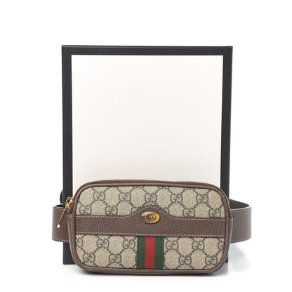 Gucci GG Supreme Monogram Web Ophidia Belted iPhone Case 105 42 Dark Brown 10 of 10