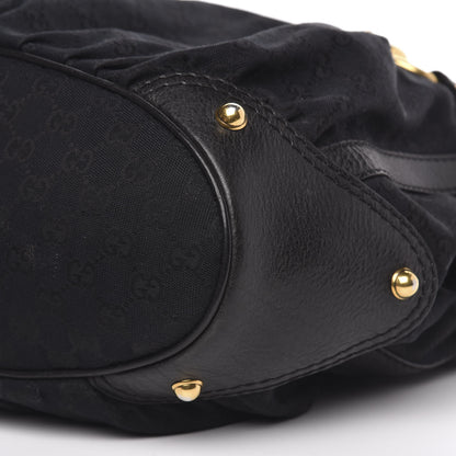 Gucci Monogram Medium Jockey Tote Black 9 of 17