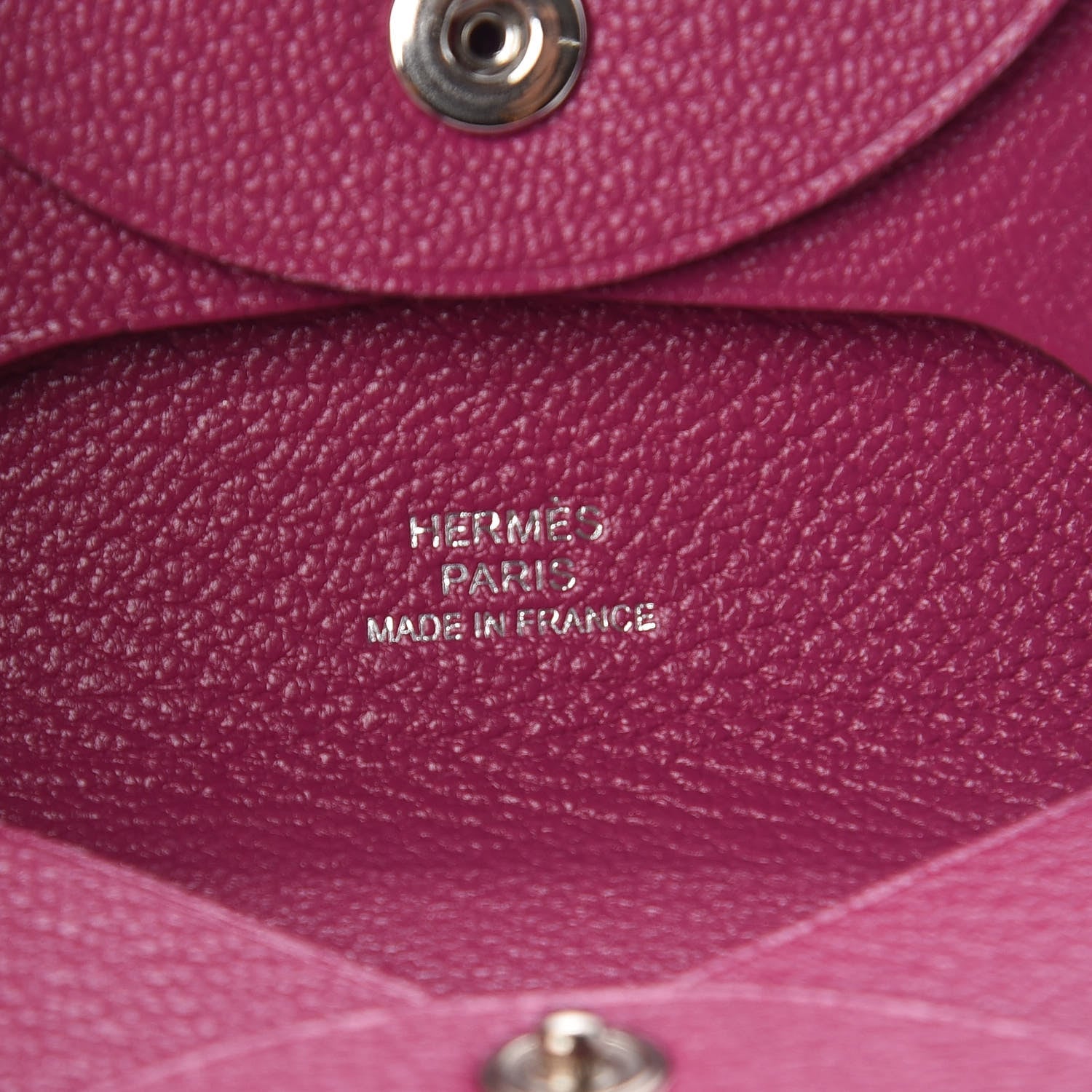Hermes Chevre Mysore Bastia Coin Purse Rose Pourpre 6 of 8