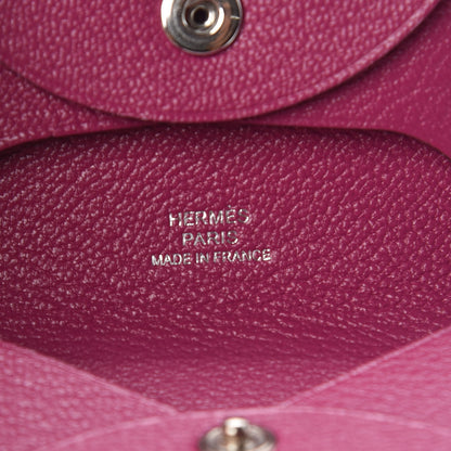 Hermes Chevre Mysore Bastia Coin Purse Rose Pourpre 6 of 8