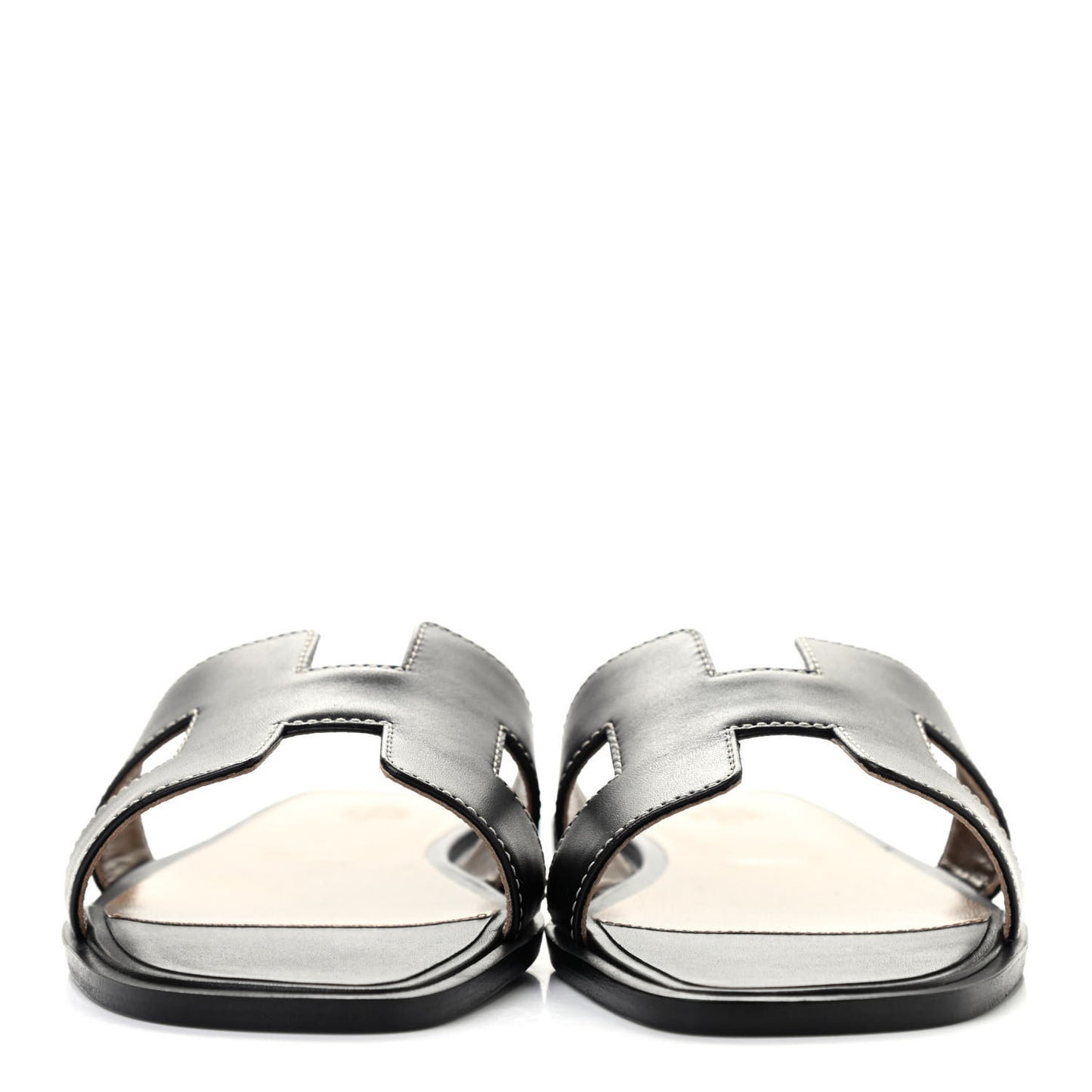 Box Calfskin Oran Sandals 39 Black