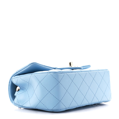 Chanel Lambskin Quilted Mini Rectangular Flap Light Blue 4 of 12