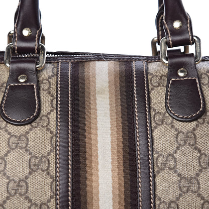Gucci GG Plus Monogram Web Medium Joy Boston Dark Brown 12 of 14