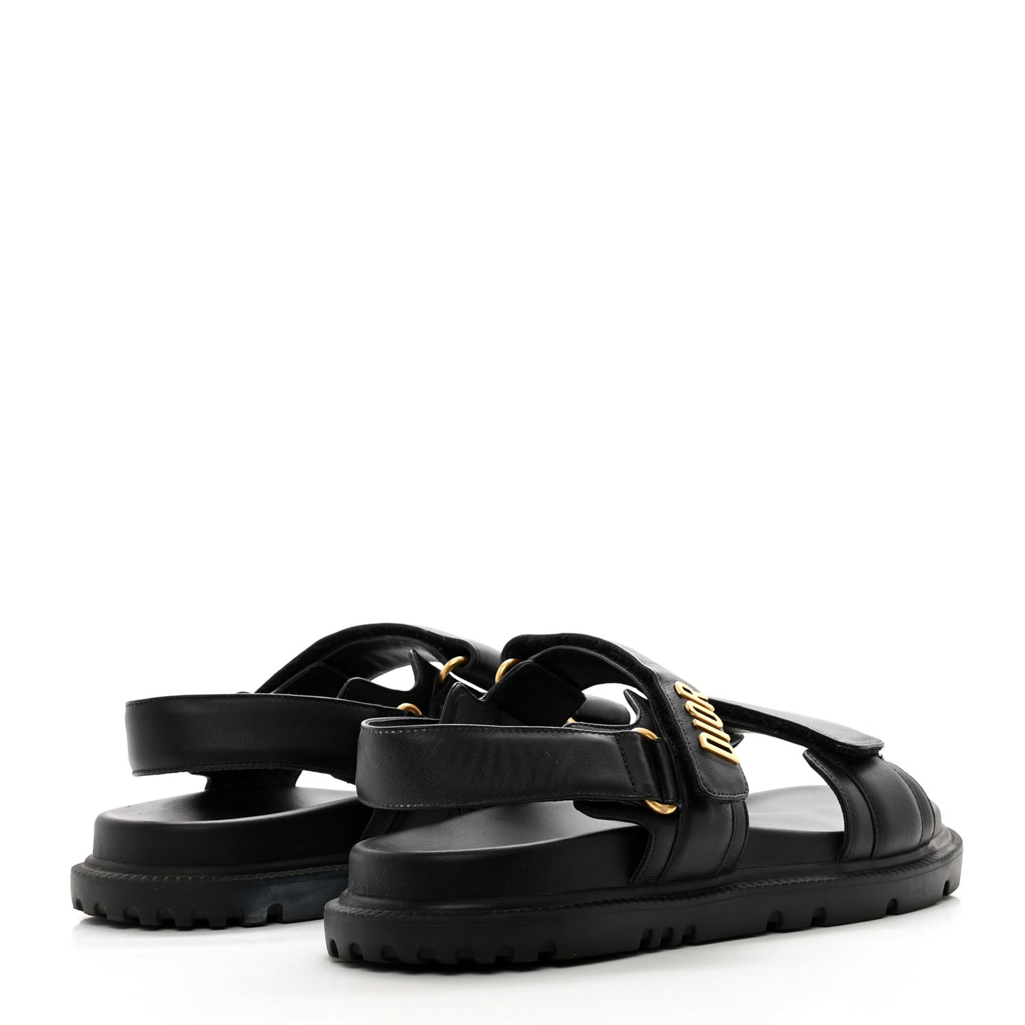 Lambskin Dioract 10mm Sandals 40.5 Black