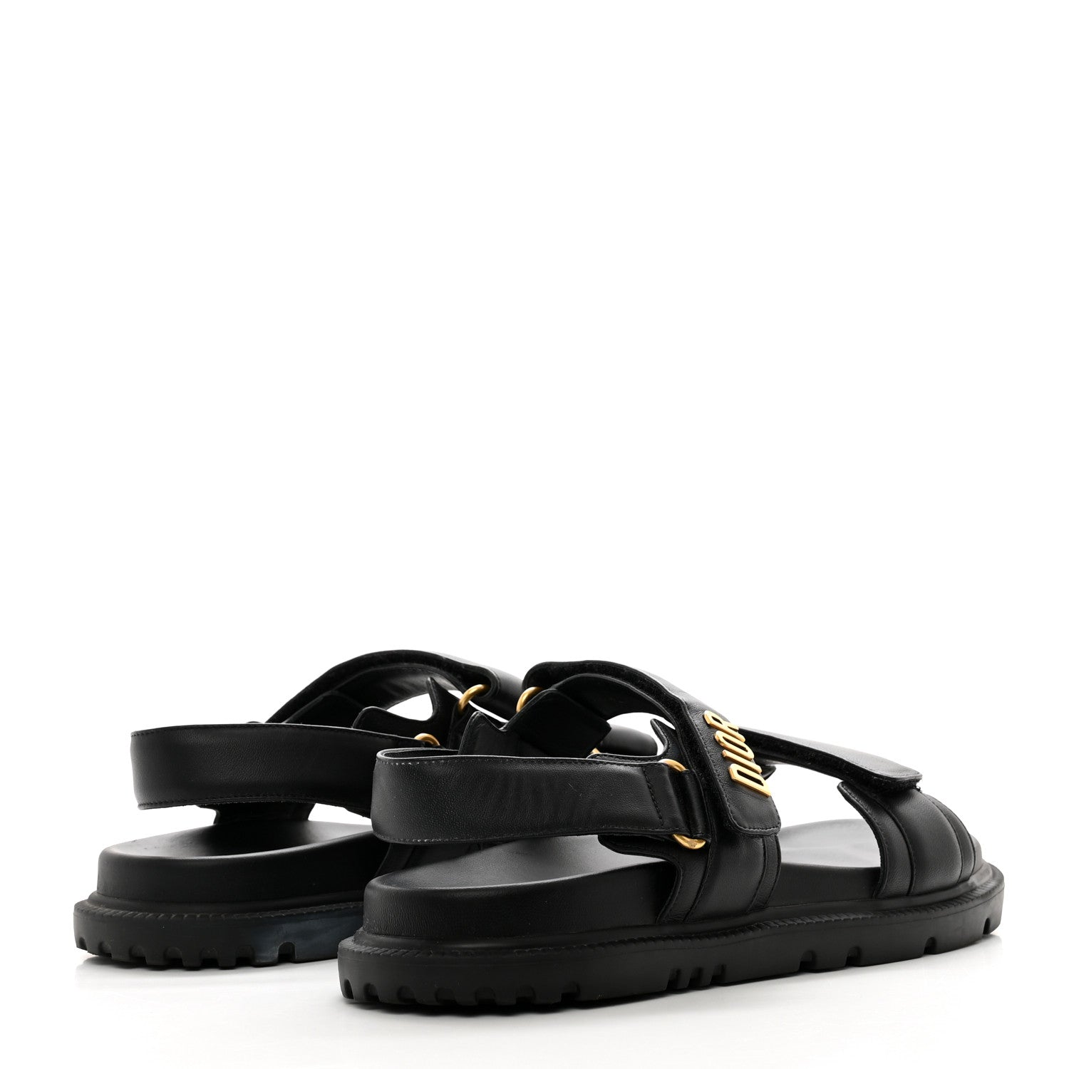 Christian Dior Lambskin Dioract 10mm Sandals 40.5 Black 4 of 8