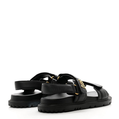 Christian Dior Lambskin Dioract 10mm Sandals 40.5 Black 4 of 8