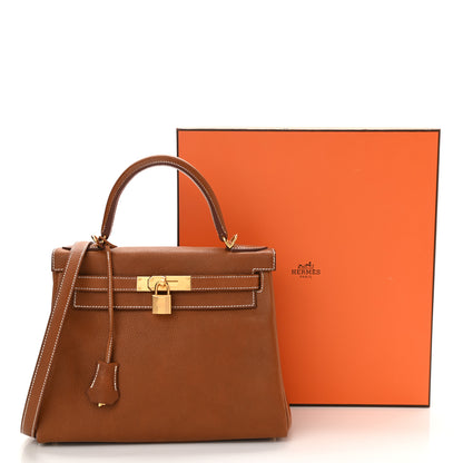 Hermes Barenia Faubourg Kelly Retourne 28 Fauve 11 of 11