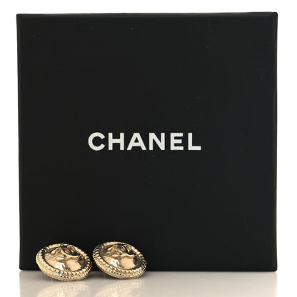 Chanel Metal CC Round Earrings Gold 5 of 5