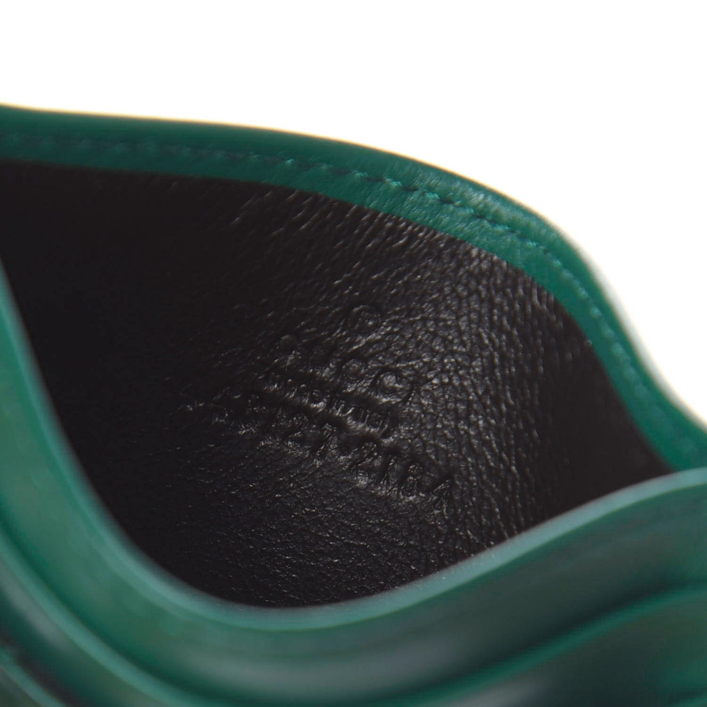Calfskin Matelasse GG Marmont Card Holder Emerald Green