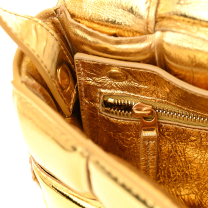 Bottega Veneta Mirror Lambskin Maxi Intreccio Padded Cassette Crossbody Bag Gold 12 of 12