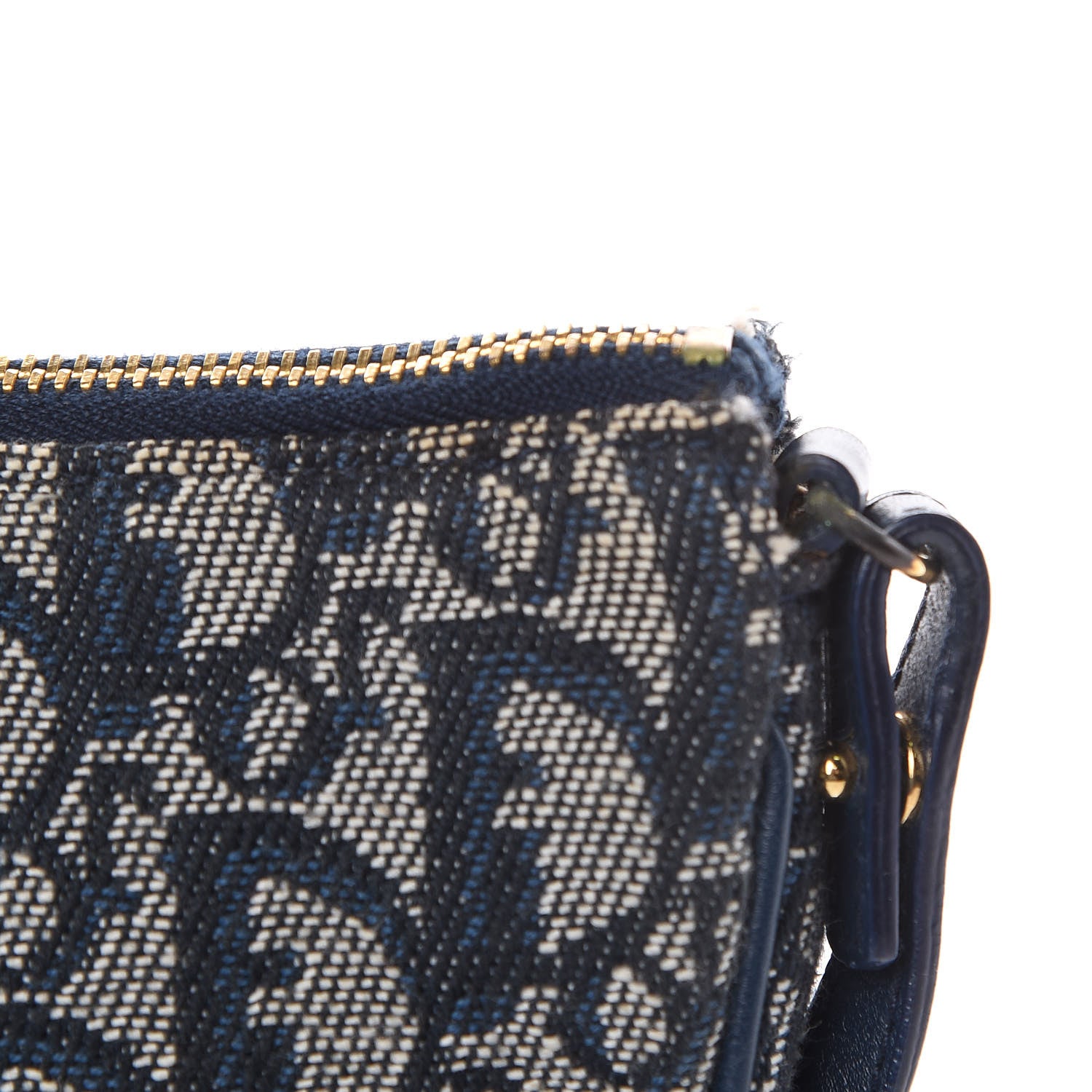 Christian Dior Monogram Mini Saddle Pochette Navy 8 of 10