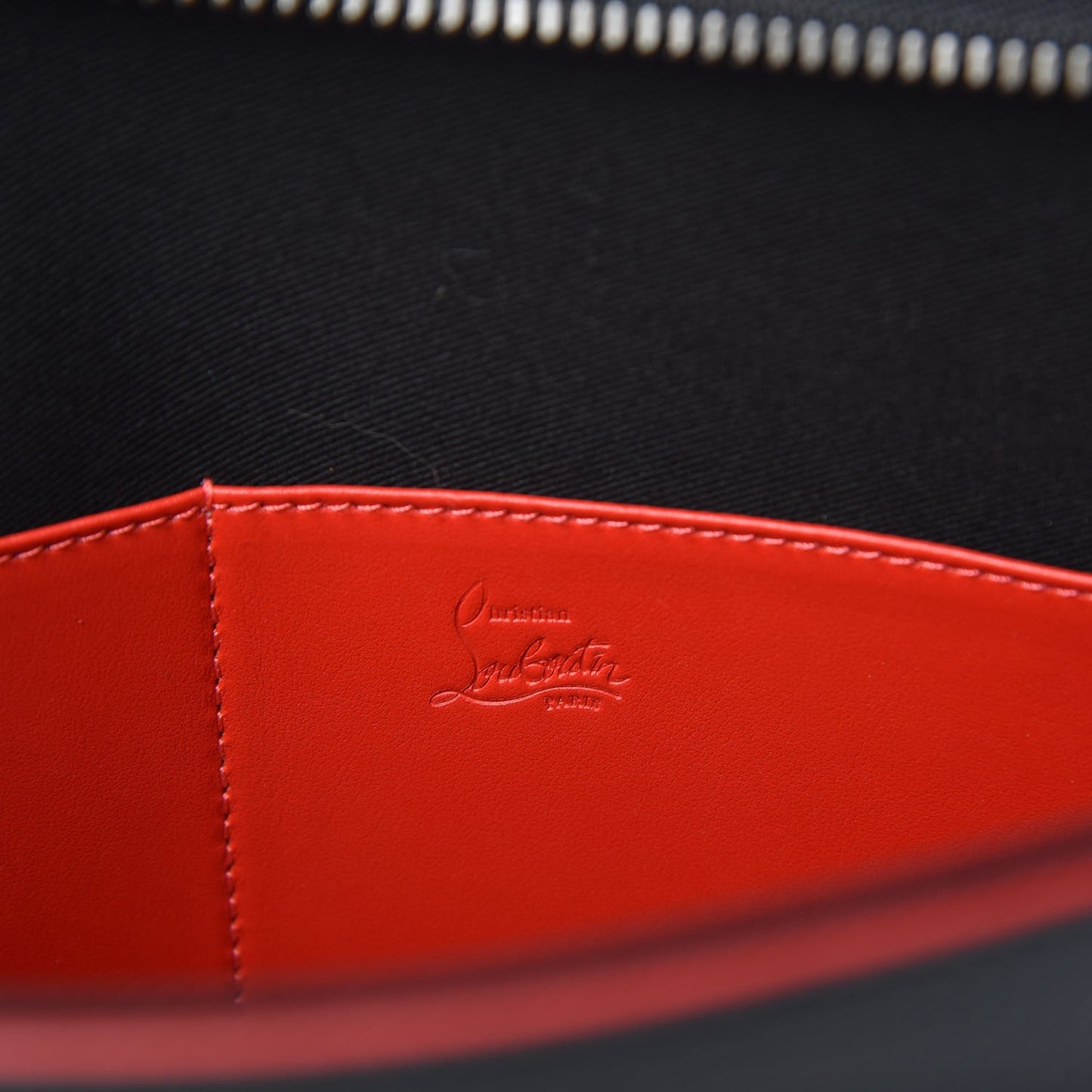 Calfskin Spiked Large Trictrac Portfolio Bag Black