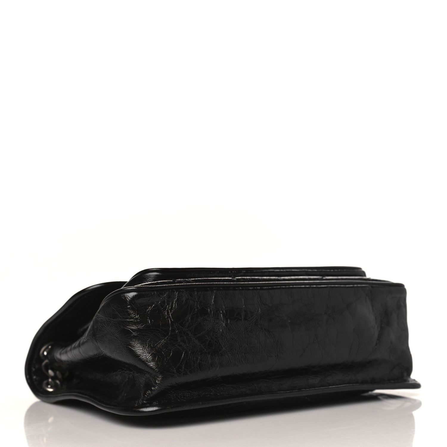 Saint Laurent Crinkled Calfskin Matelasse Monogram Medium Niki Chain Satchel Black 4 of 8