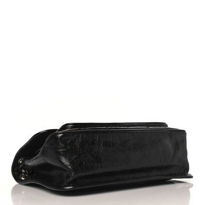 Saint Laurent Crinkled Calfskin Matelasse Monogram Medium Niki Chain Satchel Black 4 of 8