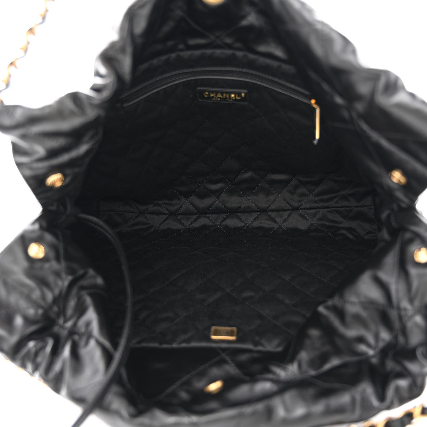 Chanel Shiny Calfskin Quilted Chanel 22 Black 6 of 12