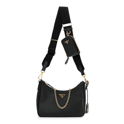 Prada Saffiano Lux Re-Edition 2005 Shoulder Bag Black 1 of 9
