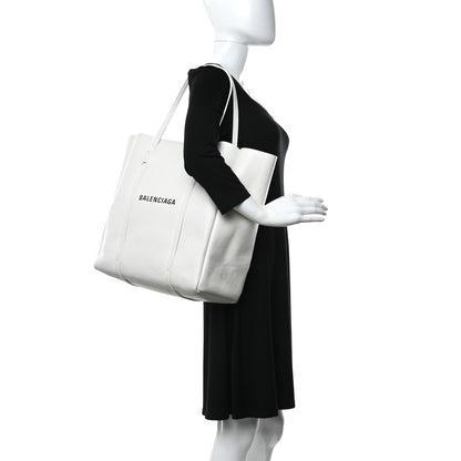 Balenciaga Smooth Calfskin Double Sided Medium Everyday Tote Optic White Black 3 of 12