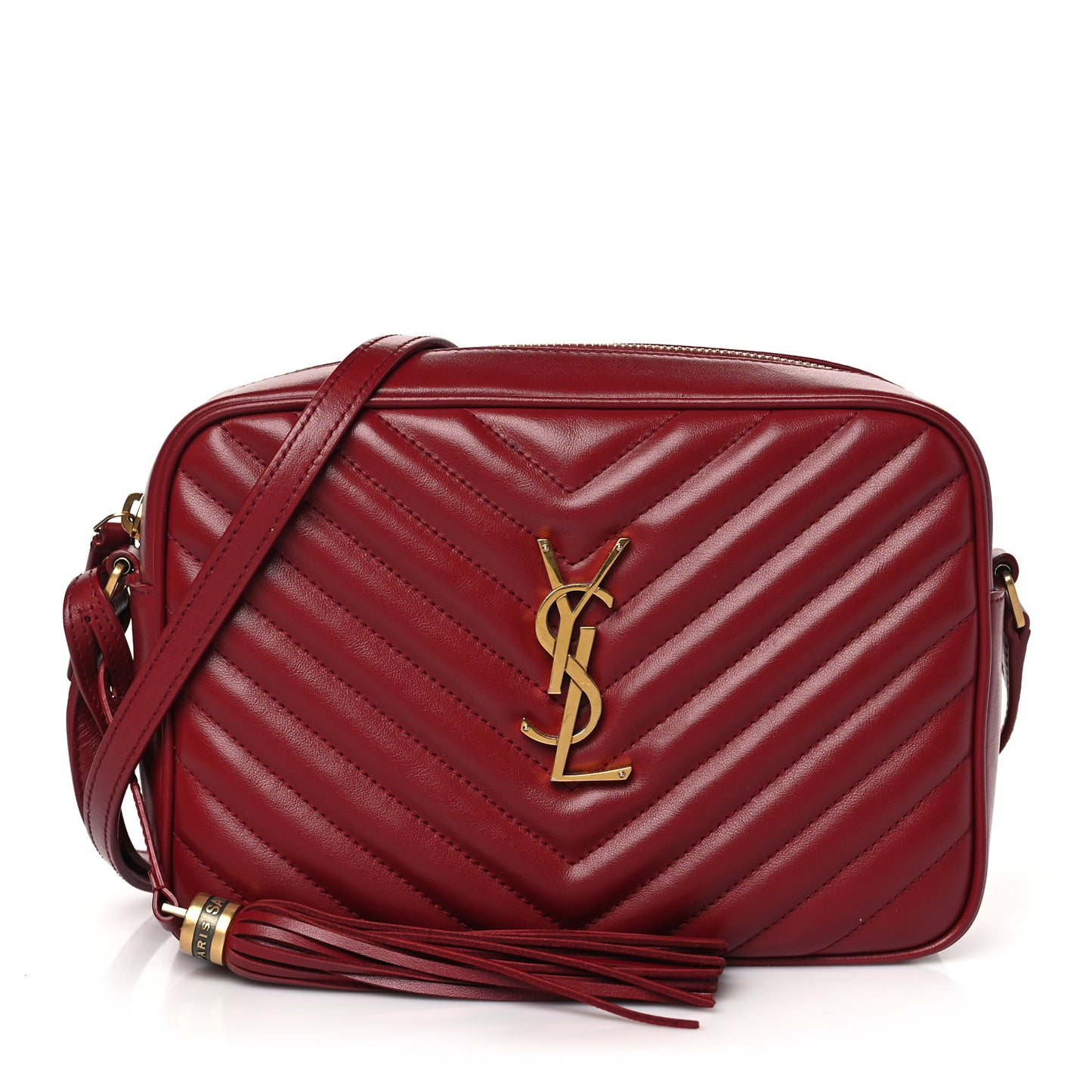 Calfskin Matelasse Monogram Lou Camera Bag Opyum Red
