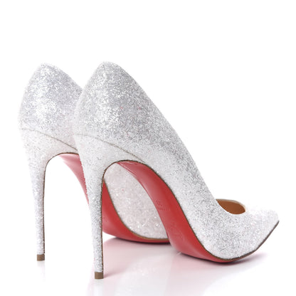 Christian Louboutin Glitter Givre Pigalle Follies 100 Pumps 39 White 4 of 8