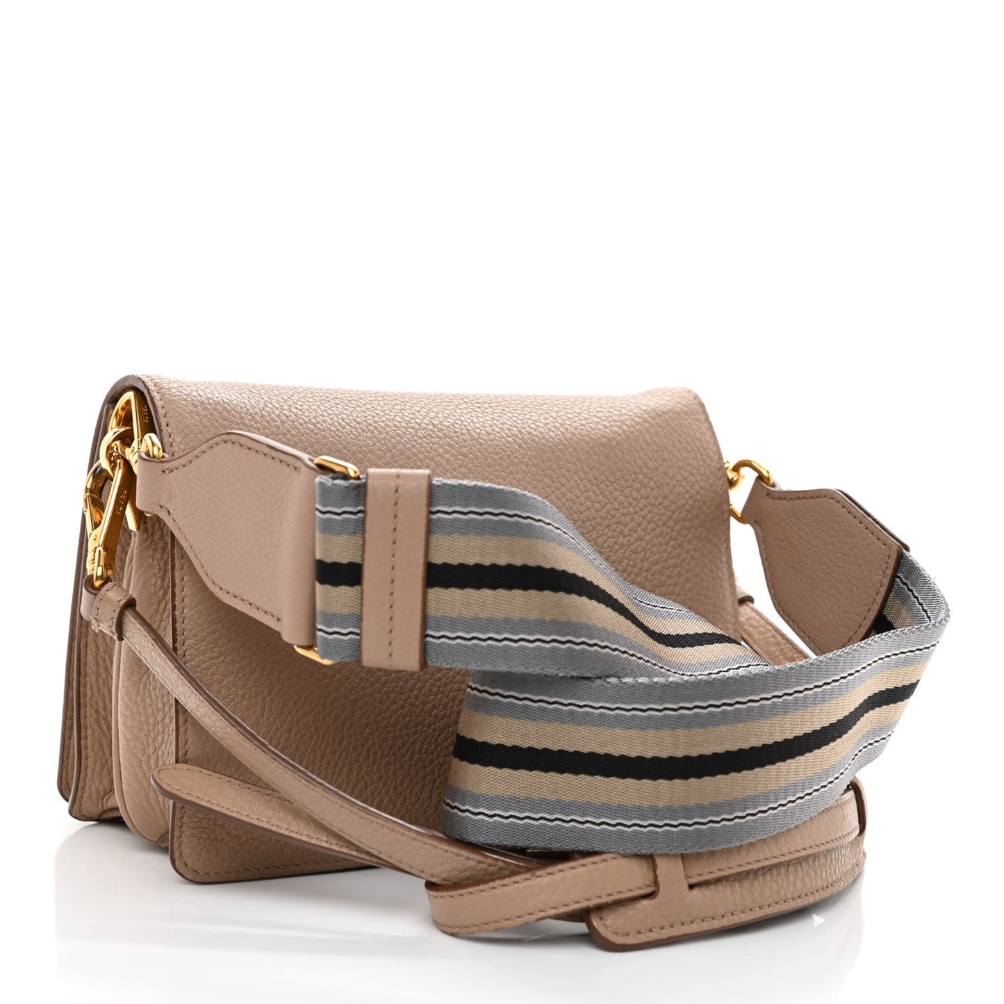 Vitello Daino Flap Crossbody Cammeo