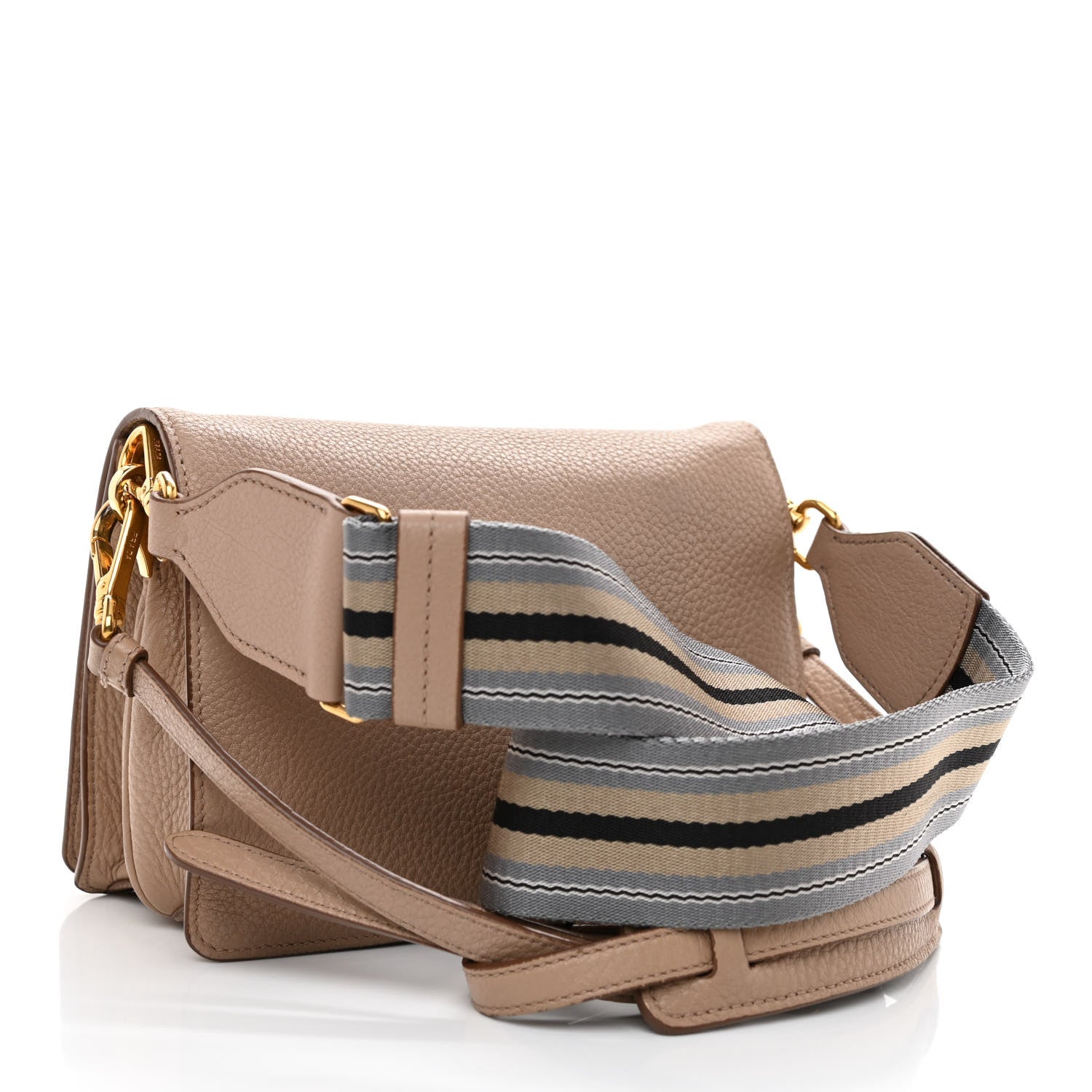Prada Vitello Daino Flap Crossbody Cammeo 3 of 9