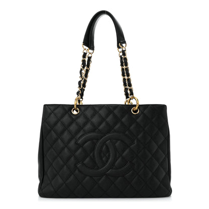Chanel Caviar Quilted Grand Shopping Tote GST Black 1 of 11