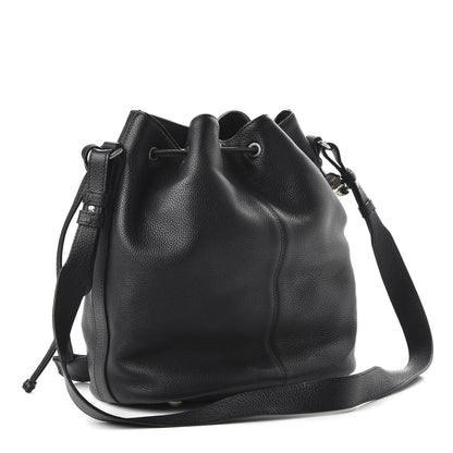 Alexander McQueen Calfskin Padlock Skull Bucket Bag Black 3 of 11