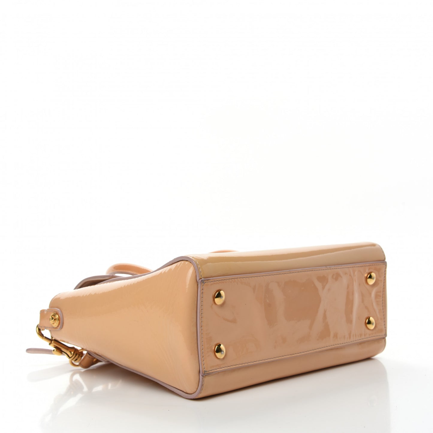 Patent Small Signature Bag Beige