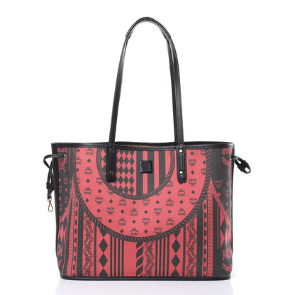 MCM Visetos Medium Project Reversible Shopper Tote Cognac 3 of 16