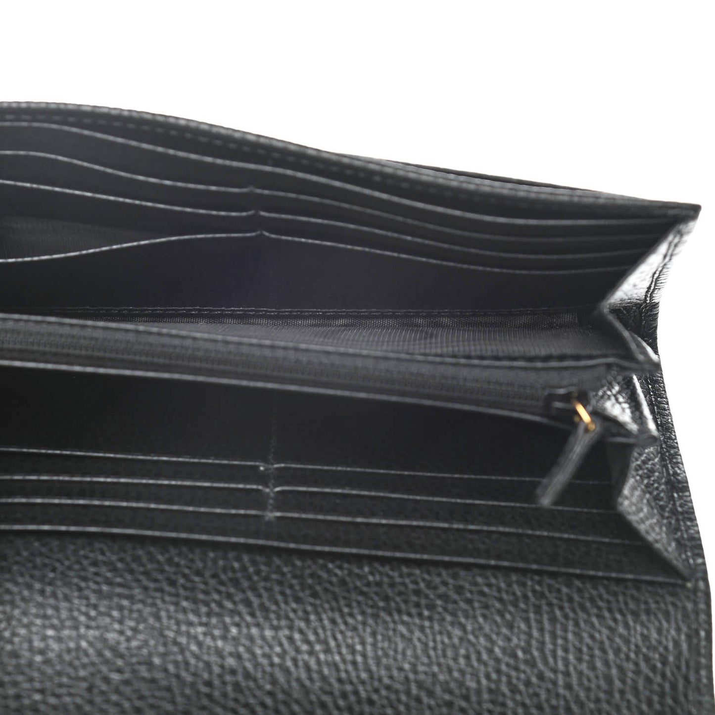 Calfskin Garden Continental Wallet Black