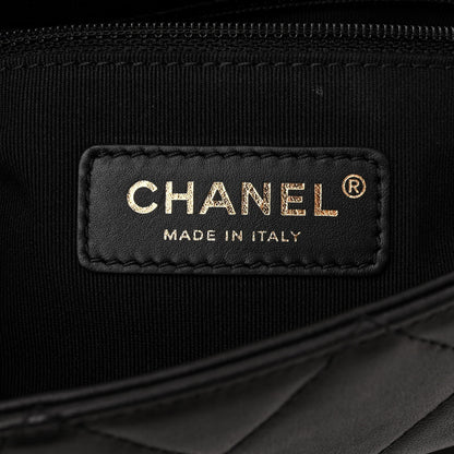 Chanel Lambskin Metal Quilted Mini Top Handle Square Flap Black 6 of 12