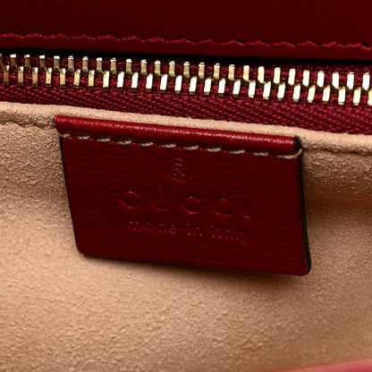 Gucci GG Supreme Monogram Azalea Calfskin Horsebit 1955 Shoulder Bag Beige Ebony New Cherry Red 6 of 10