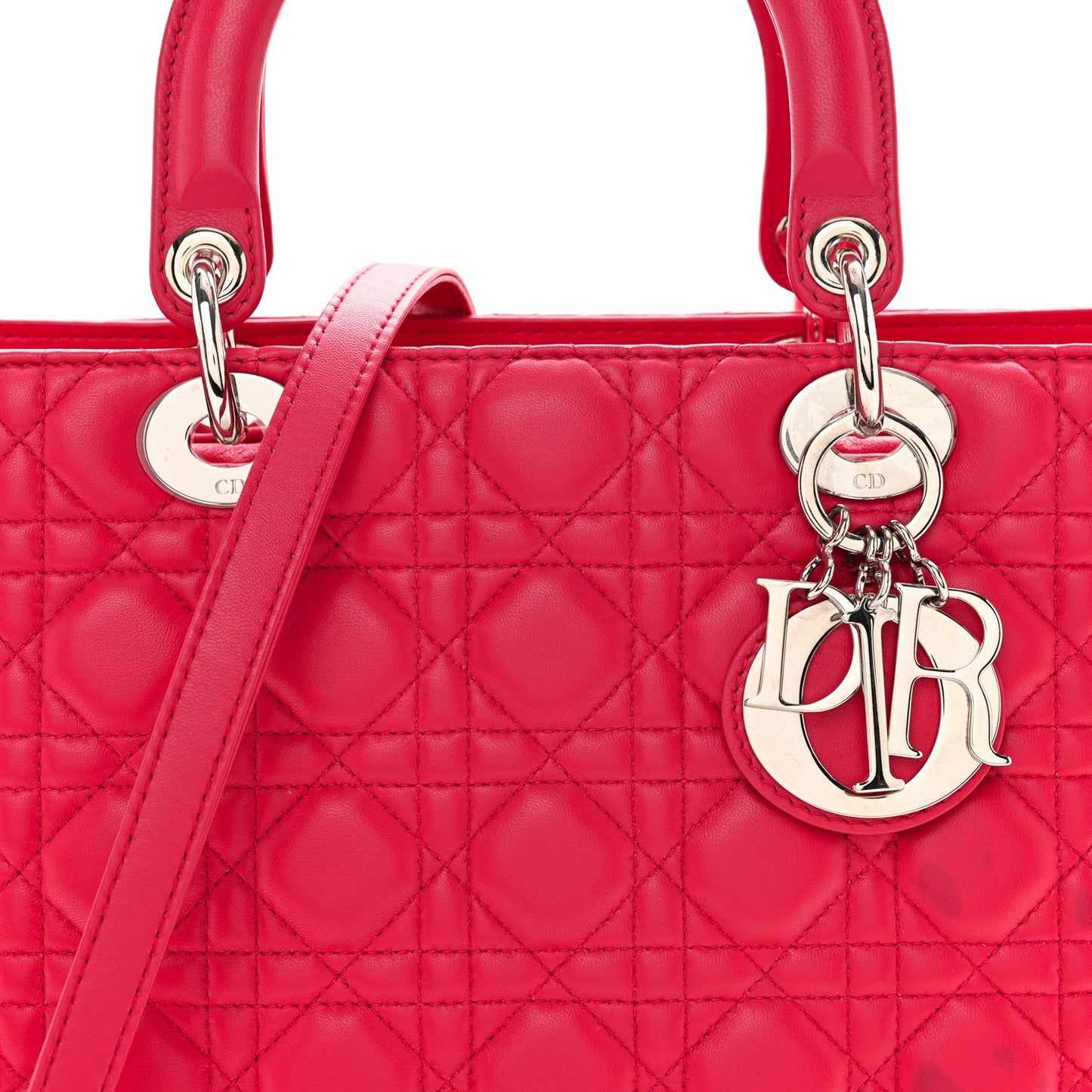 Lambskin Cannage Large Lady Dior Pink